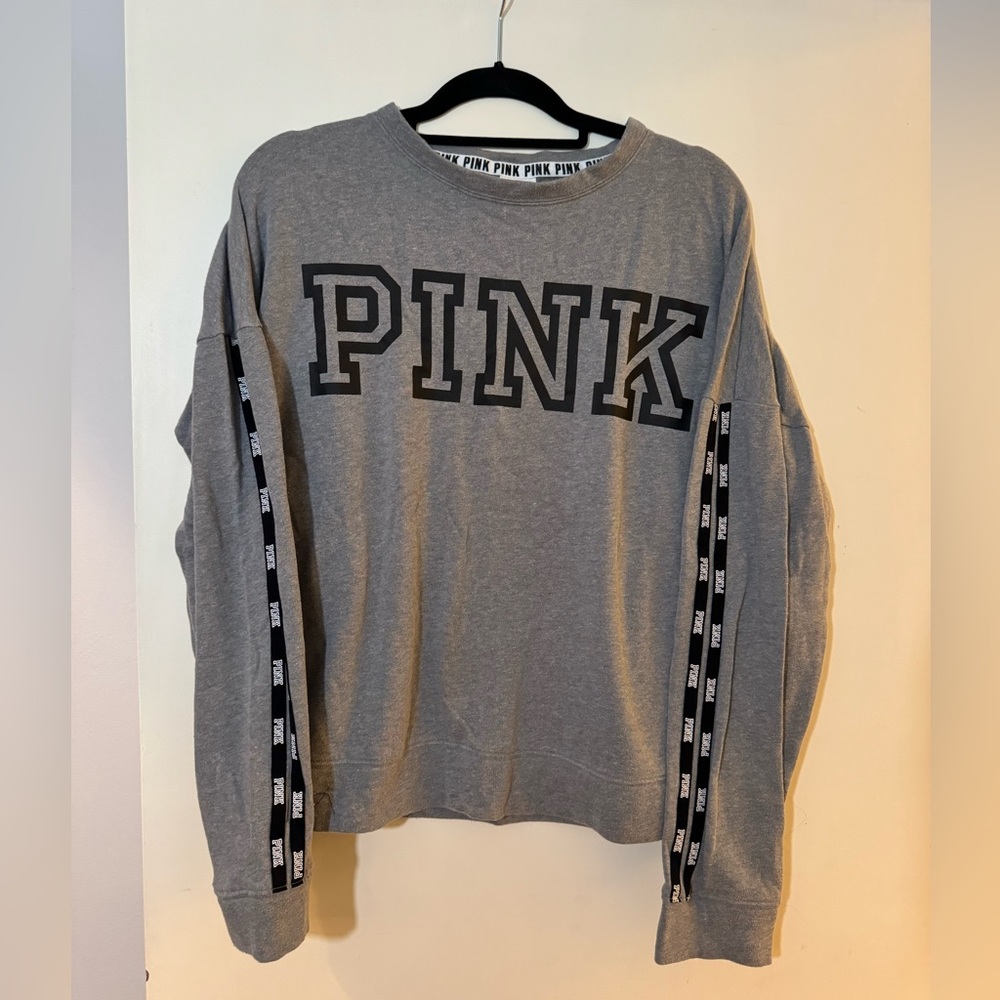 Gray Victoria’s Secret PINK Sweatshirt with Black Accents